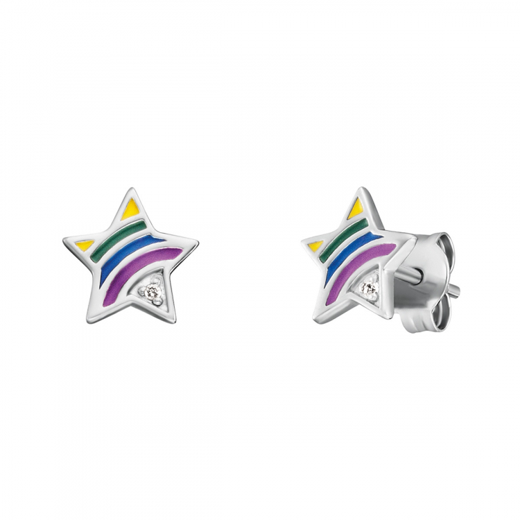 Herzengel Ohrstecker Stern Rainbow